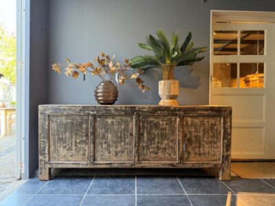 Old Pine Sideboard Black 225CM
