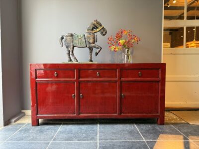 Red Lacquered Sideboard 180CM