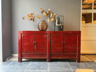 Red Lacquered Sideboard 168CM