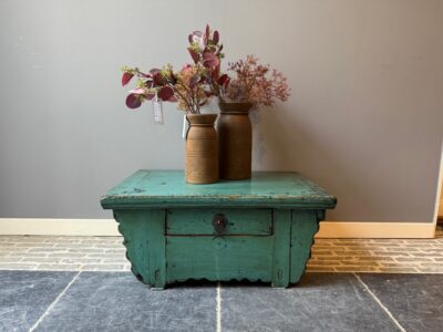 Antique Chinese Side Table Turquoise
