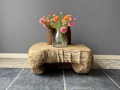 Elmwood Salontafel Boomstam 68X50CM