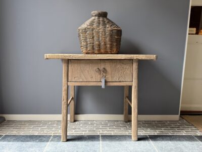Table Console En Bois d'Orme 102CM