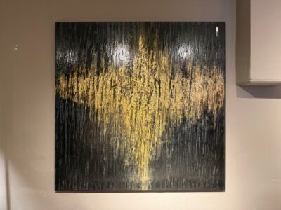 Schilderij - Golden Stripes