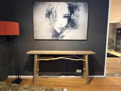 Table Console En Bois d'Orme 173CM