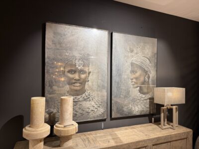 Miroir Vieilli - Tribu Africaine