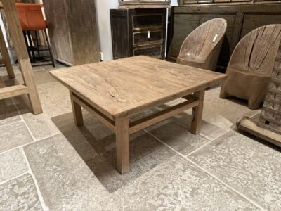 Table Basse Bois d'Orme Carré 88X86CM