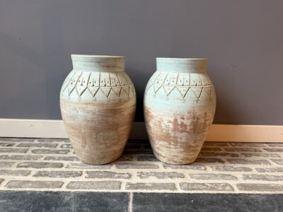 Aardewerk Pot Snijwerk