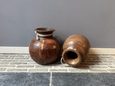 Hardhouten Pot Touw Donker