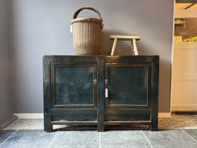 Donker Blauw Gelakt Dressoir 135CM